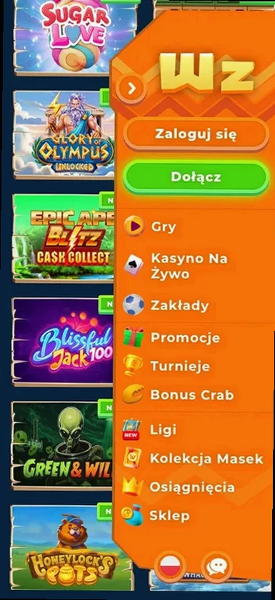Pełne kasyno i nowe gry w aplikacji.