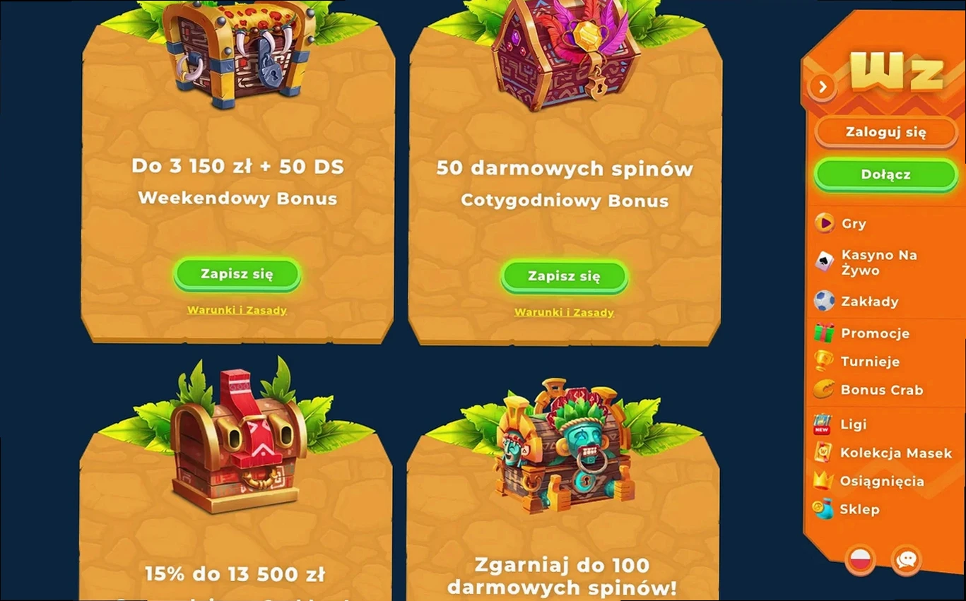 Bonus powitalny i bieżące promocje.